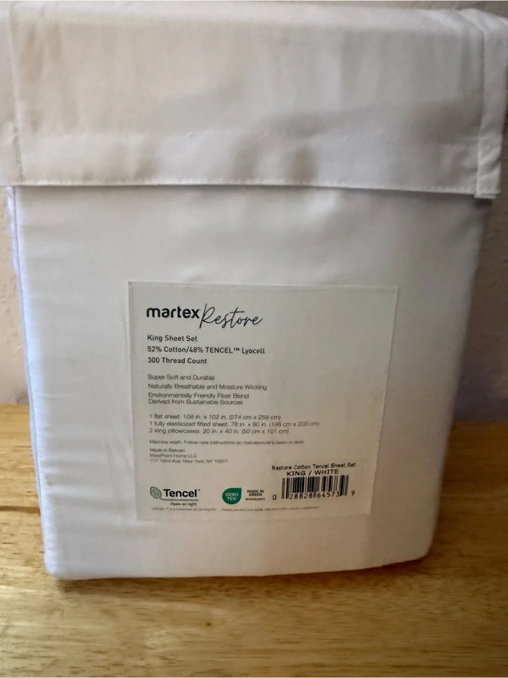 Rest King Sheet Set - White Cotton/Tencel Blend